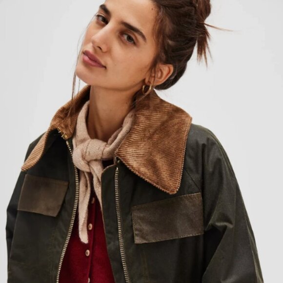 Olive/Beech/Ancient ~ BARBOUR BEAULY Waxed Jacket MSRP$585 British Elegance - Picture 9 of 16